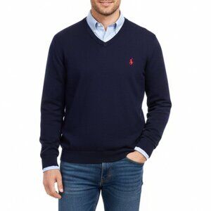 Polo Ralph Lauren Pima Cotton V Neck Long Sleeve